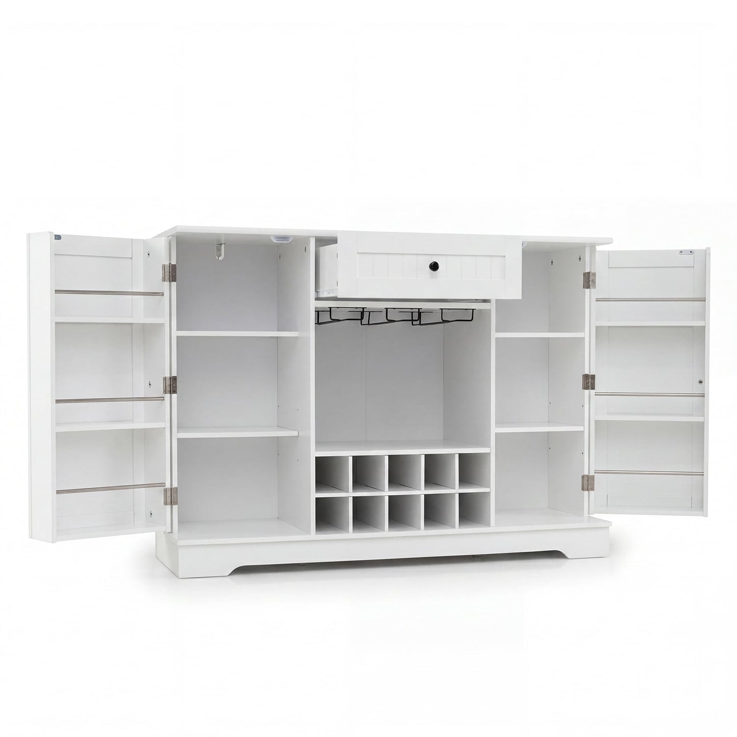 Sideboard Cabinet 120 CM Kitchen Storage Cabinet with Door Shelves-White