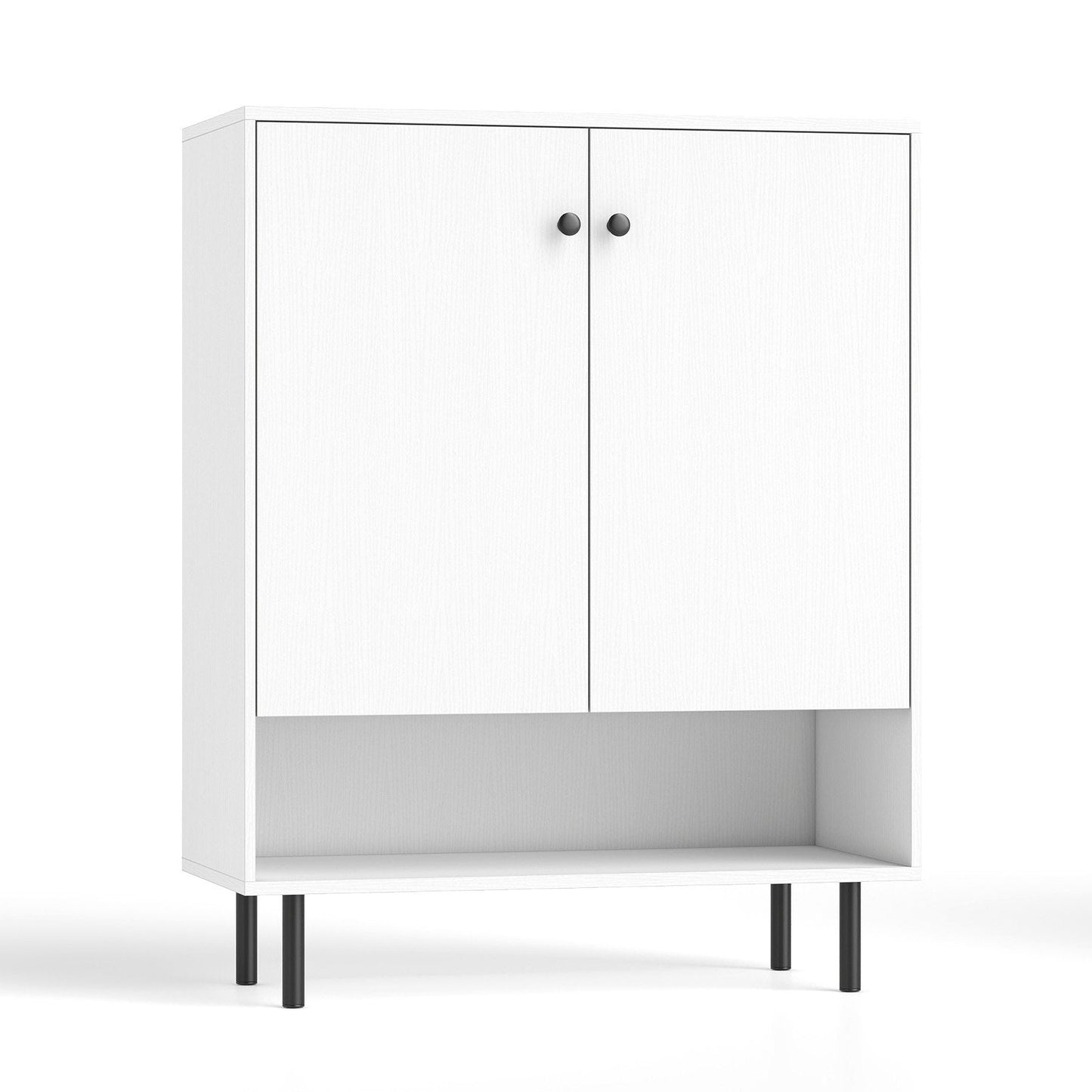 Sideboard Buffet Cabinet 2-Door Kitchen Storage Cabinet for Dining Room Living Room-White