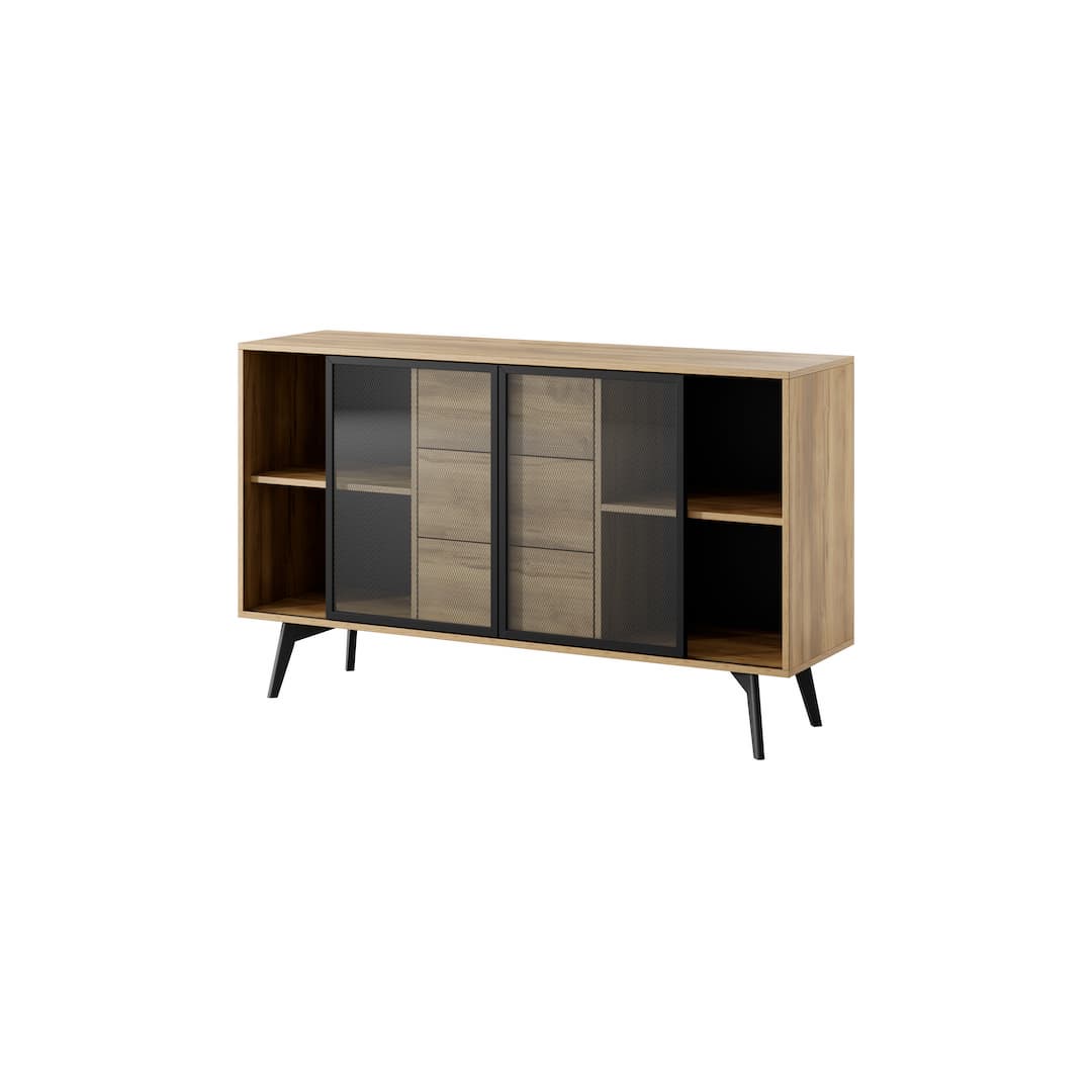Slide Display Sideboard Cabinet 144cm