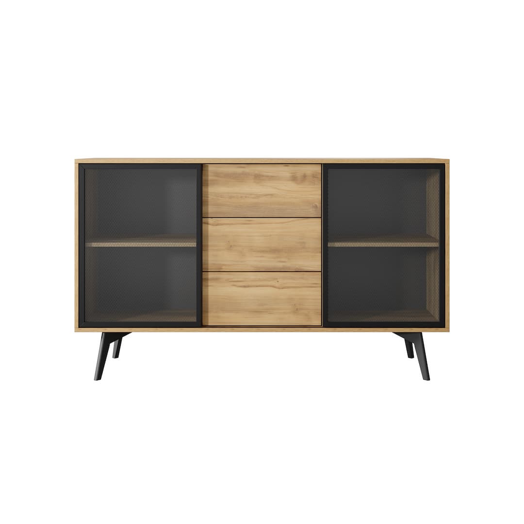 Slide Display Sideboard Cabinet 144cm
