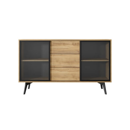 Slide Display Sideboard Cabinet 144cm