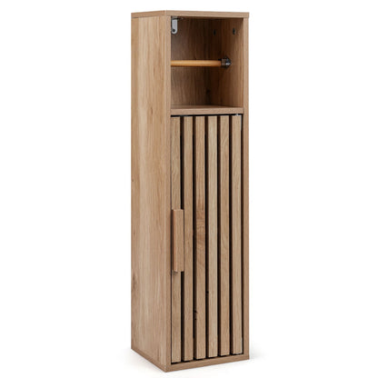 Slim Bathroom Cabinets Freestanding Toilet Paper Holder Stand-Natural