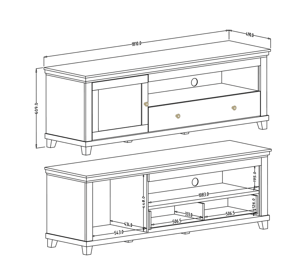 Evora 40 TV Cabinet 181cm