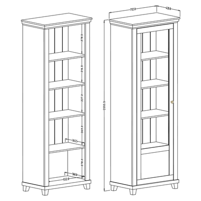 Evora 06 Tall Display Cabinet 71cm