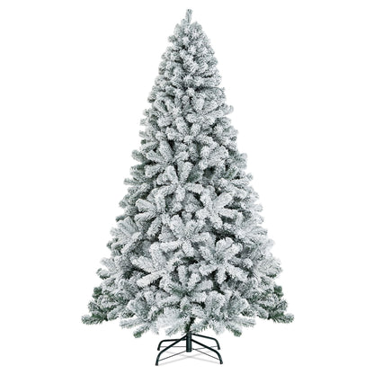 Snow Flocked Artificial Christmas Tree with 600/1010 Tips-7.5 FT