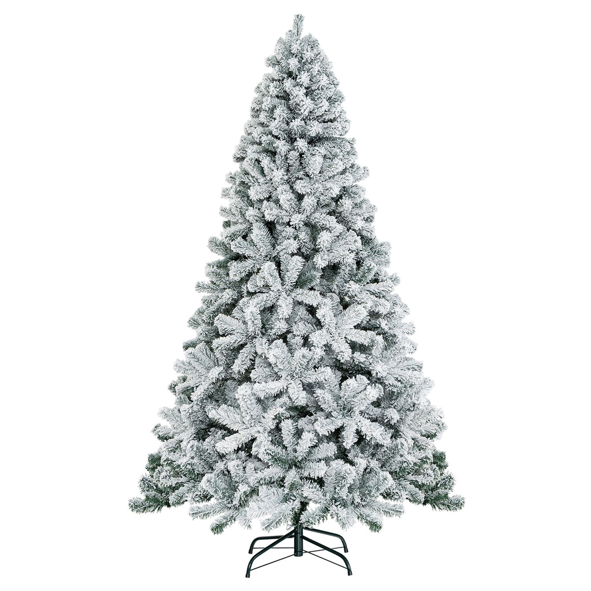 Snow Flocked Artificial Christmas Tree with 600/1010 Tips-7.5 FT