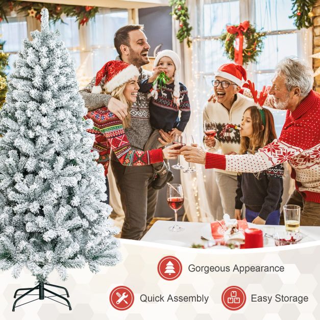 1.8M White Artificial Holiday Christmas Tree with 600 PVC Tips for Christmas Decoration