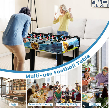 Freestanding Soccer Game Table with Removable Legs for Home Game Room Bar