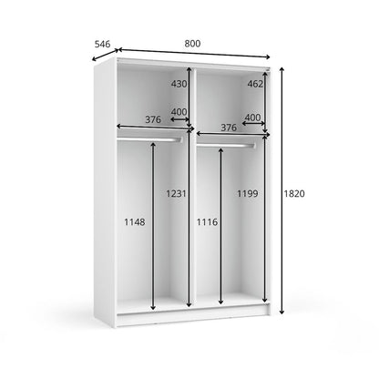 Sofia Sliding Door Wardrobe 80cm