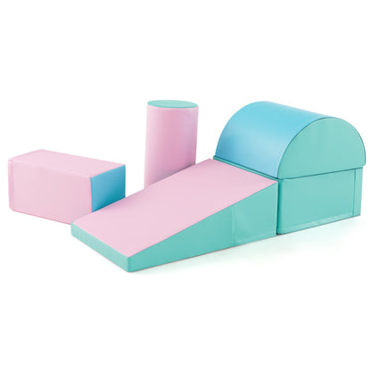 5-Piece Soft Waterproof Kids Climb and Crawl Activity Playset-Green