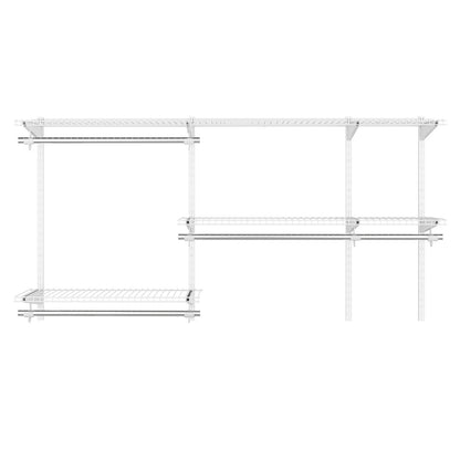 Space Saving Wall-Mounted Closet System with Adjustable Shelf-White