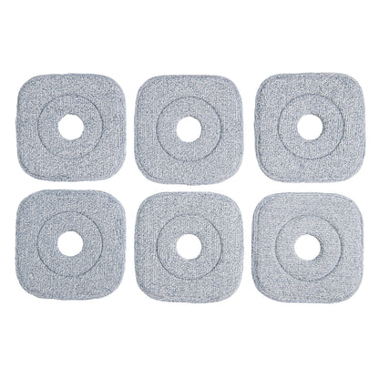 Spin Mop and Bucket Set Square with 8 Microfiber Mop Pads-Navy