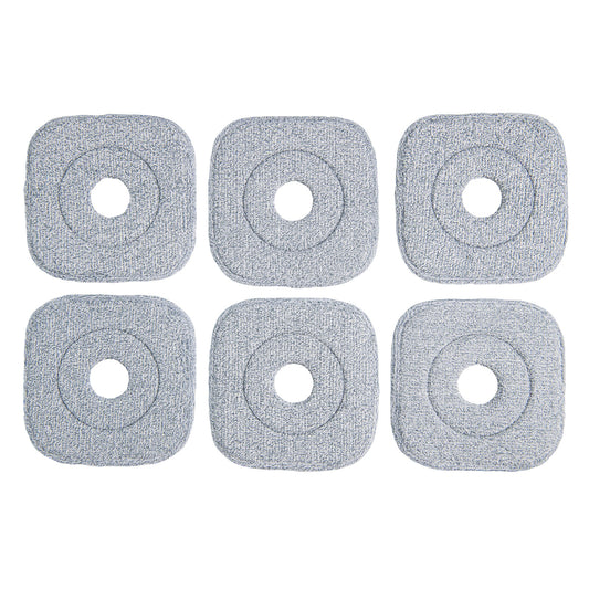 Spin Mop and Bucket Set Square with 8 Microfiber Mop Pads-Navy