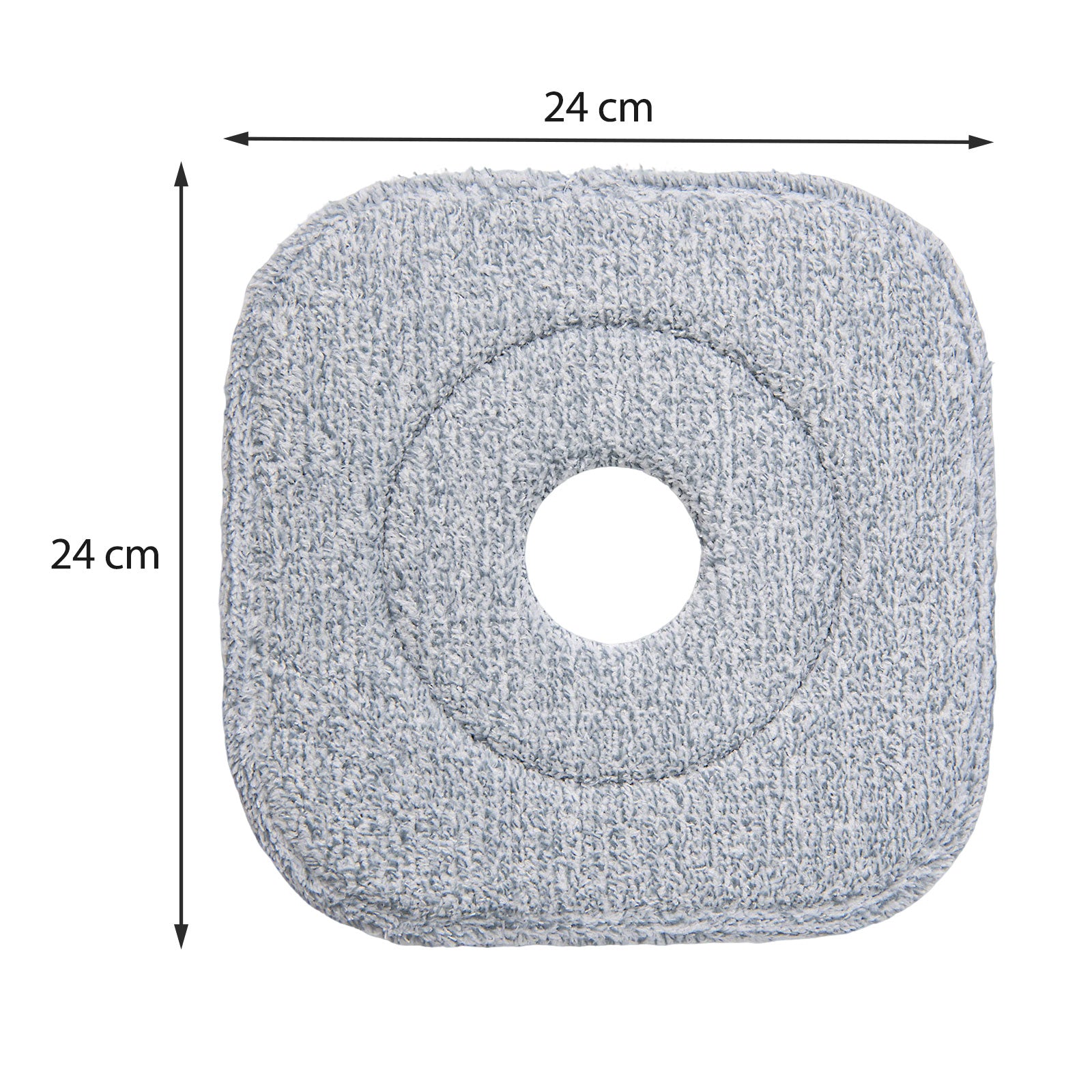 Spin Mop and Bucket Set Square with 8 Microfiber Mop Pads-Navy