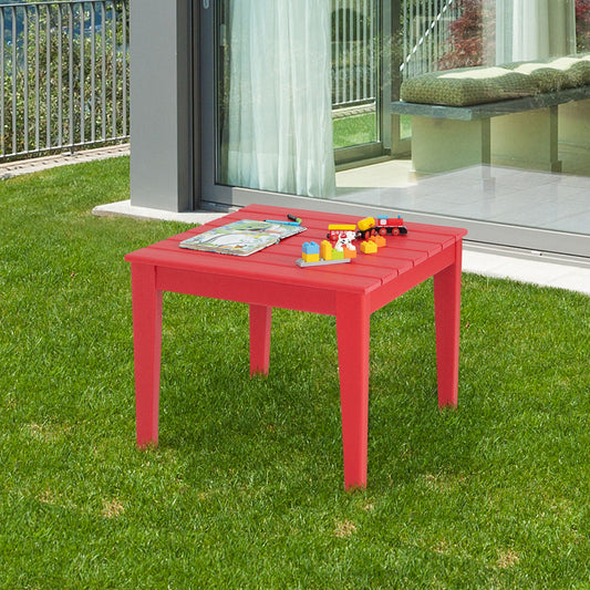 64.5 x 64.5 cm HDPE Square Kids Table for Reading Drawing Dining-Red