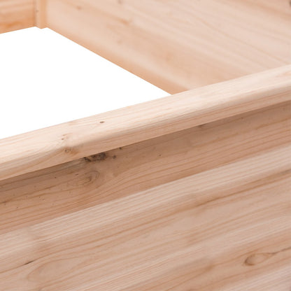 Square Fir Wood Raised Garden Bed with Open-Ended Base