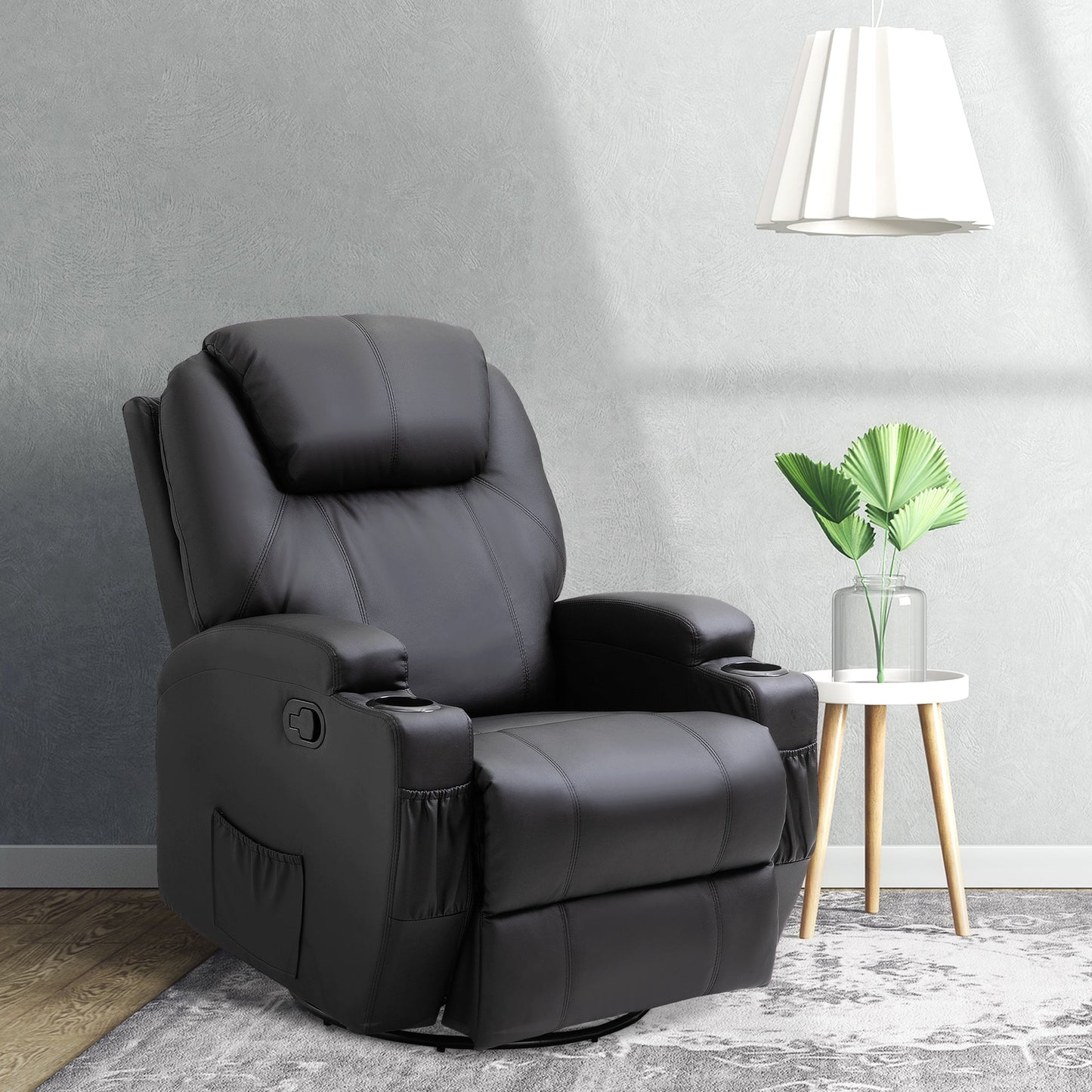 Recliner Sofa Chair PU Leather Armchair Cinema Massage Chair Swivel Nursing Gaming Chair