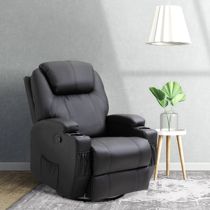 Recliner Sofa Chair PU Leather Armchair Cinema Massage Chair Swivel Nursing Gaming Chair