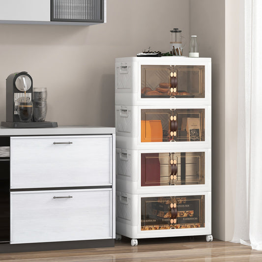 27/34/44/59/78/92.5 Gal Stackable Storage Bins with Lockable Wheels-78 Gal-4-Tier