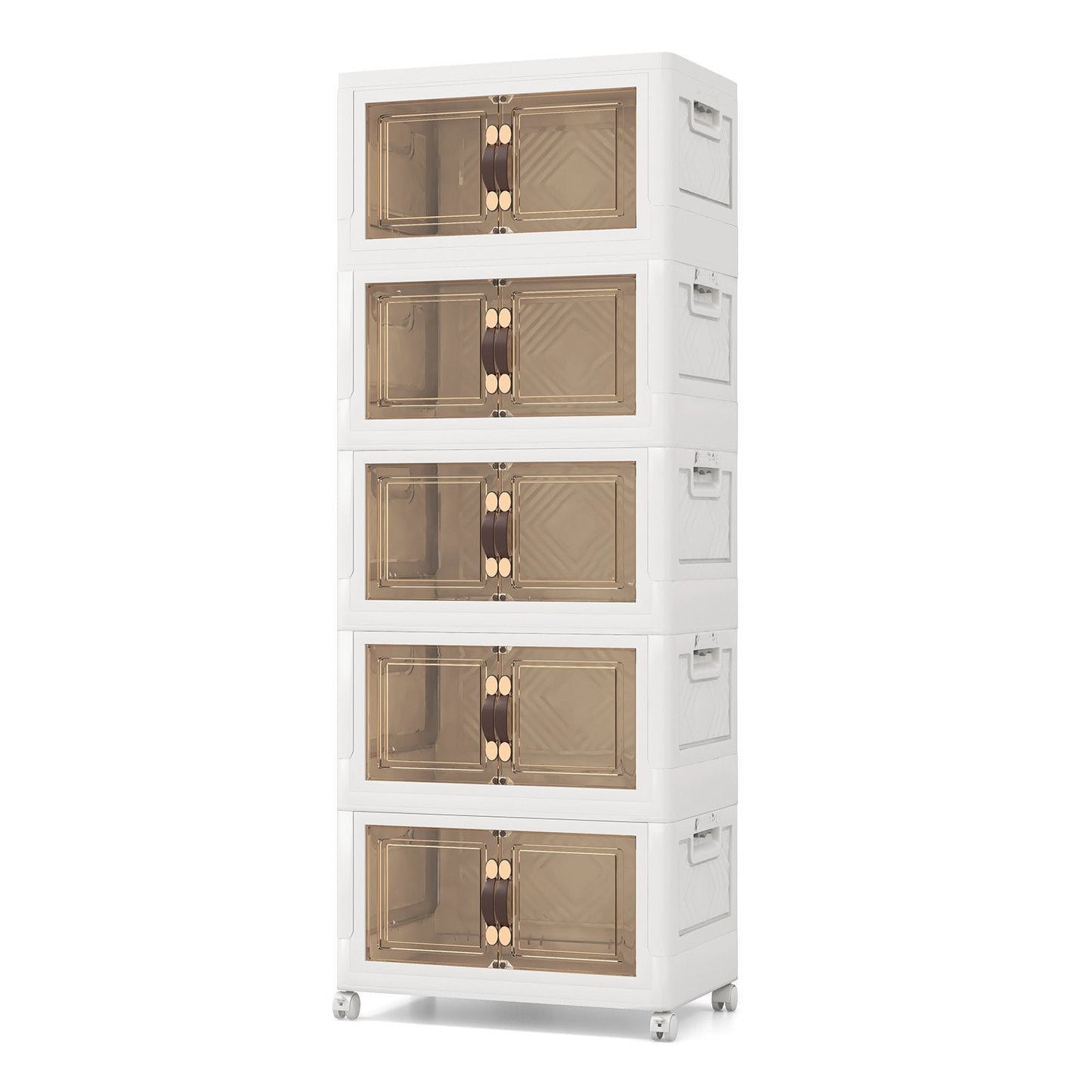 27/34/44/59/78/92.5 Gal Stackable Storage Bins with Lockable Wheels-92.5 Gal-5-Tier