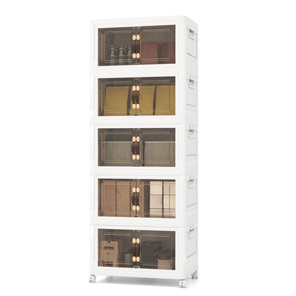 27/34/44/59/78/92.5 Gal Stackable Storage Bins with Lockable Wheels-92.5 Gal-5-Tier