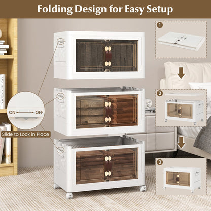 27/34/44/59/78/92.5 Gal Stackable Storage Bins with Lockable Wheels-92.5 Gal-5-Tier