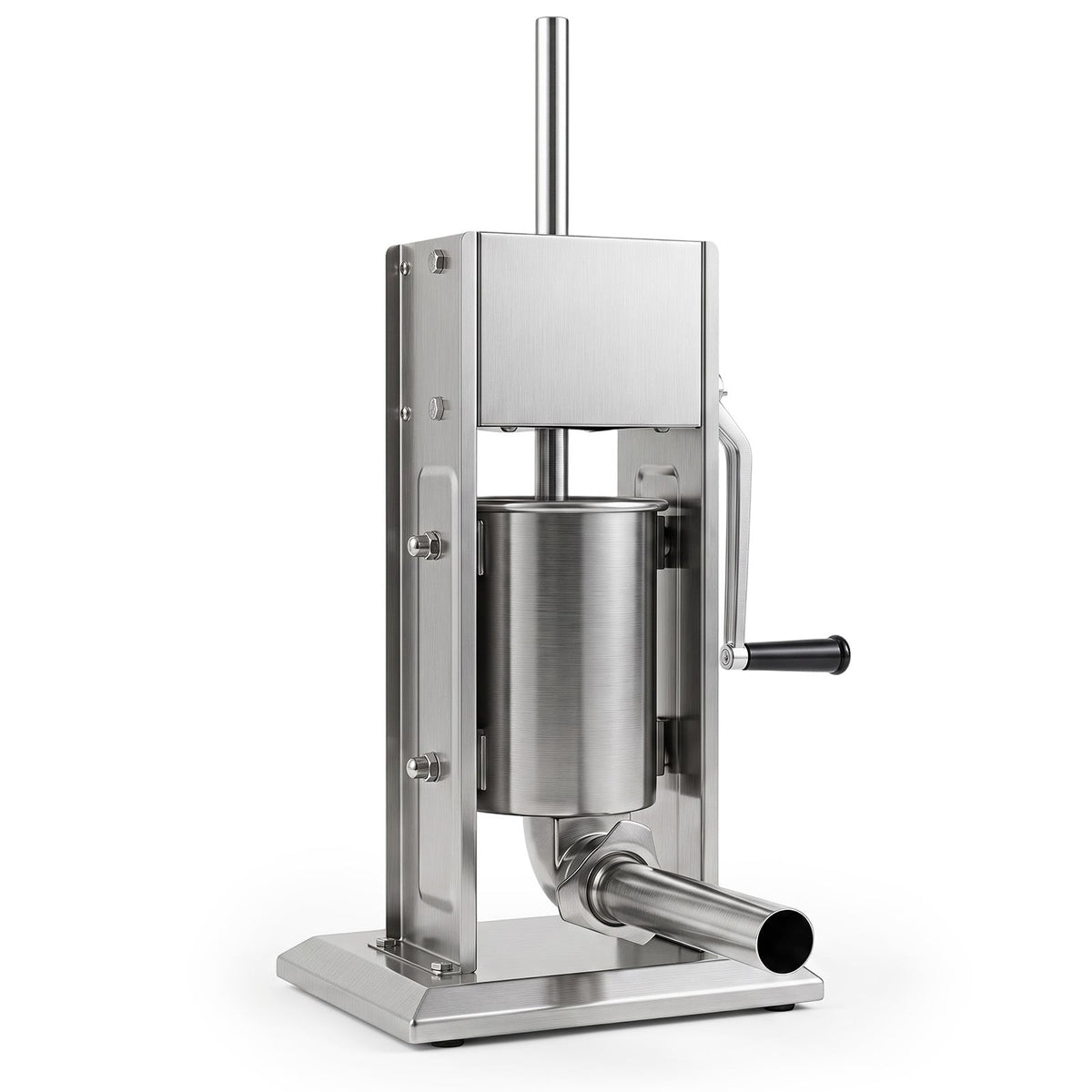 Stainless Steel Meat Filling Machine with 2 Speeds and 4 Stuffing Tubes for Home-3L