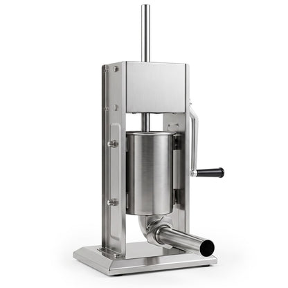 Stainless Steel Meat Filling Machine with 2 Speeds and 4 Stuffing Tubes for Home-3L