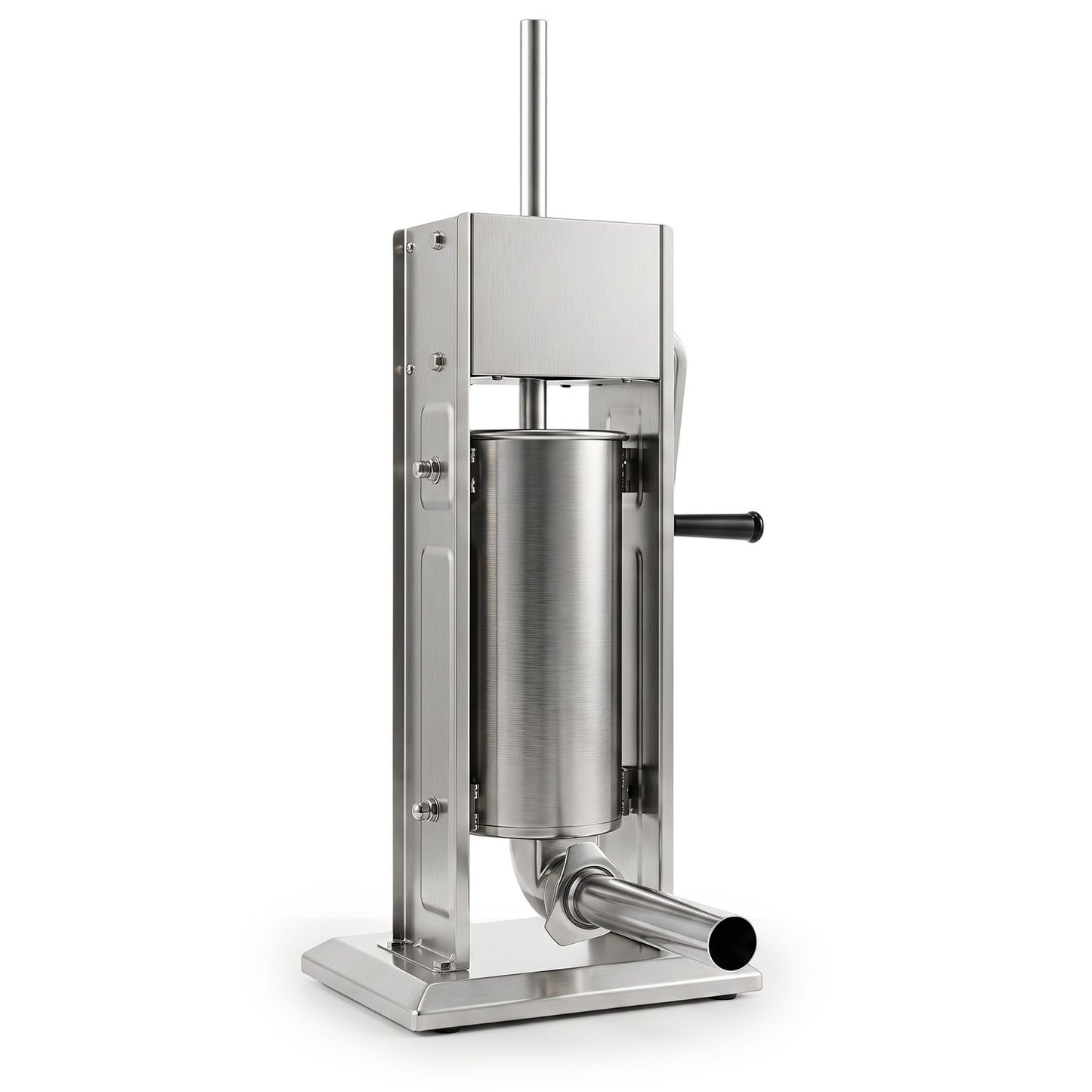 Stainless Steel Meat Filling Machine with 2 Speeds and 4 Stuffing Tubes for Home-5L