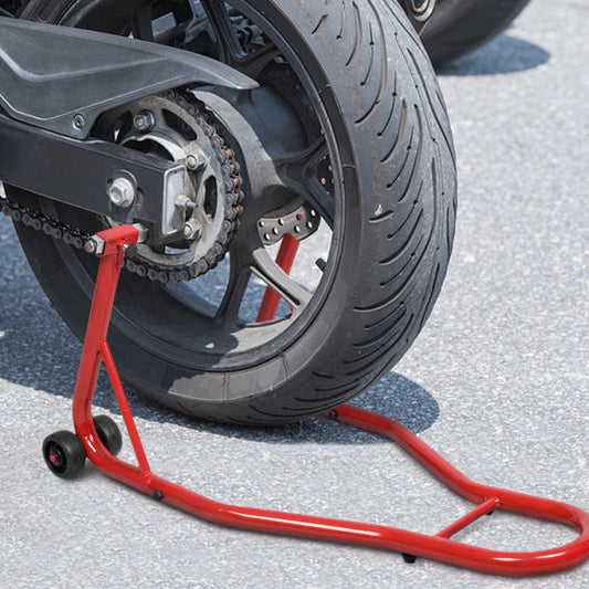 Portable Steel Motorcycle Stand Sport Bike Rear Wheel Lift-Red