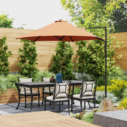 Outsunny 2,5 m obrotowy parasol wspornikowy - pomarańczowy