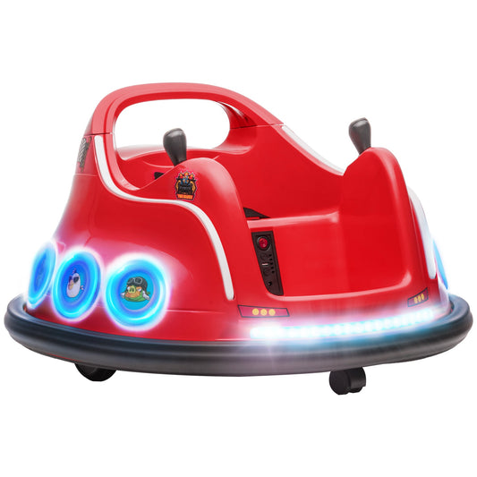 AIYAPLAY Angry Bird Licencjonowany Waltzer Car, 12 V Dziecięcy zderzak samochodowy z joystickami, pilotem, muzycznymi światłami LED - czerwony