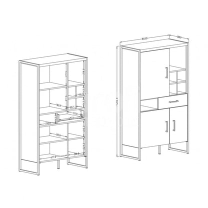 Tarabo 42 Highboard Cabinet 85cm