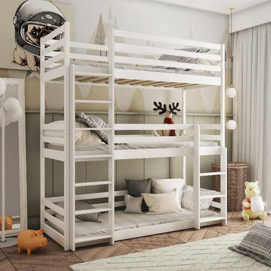Leicester Wooden Triple Bunk Bed Ted