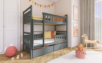 Plymouth Wooden Bunk Bed Tezo with Storage
