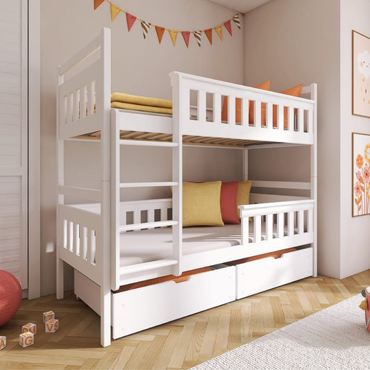Plymouth Wooden Bunk Bed Tezo with Storage