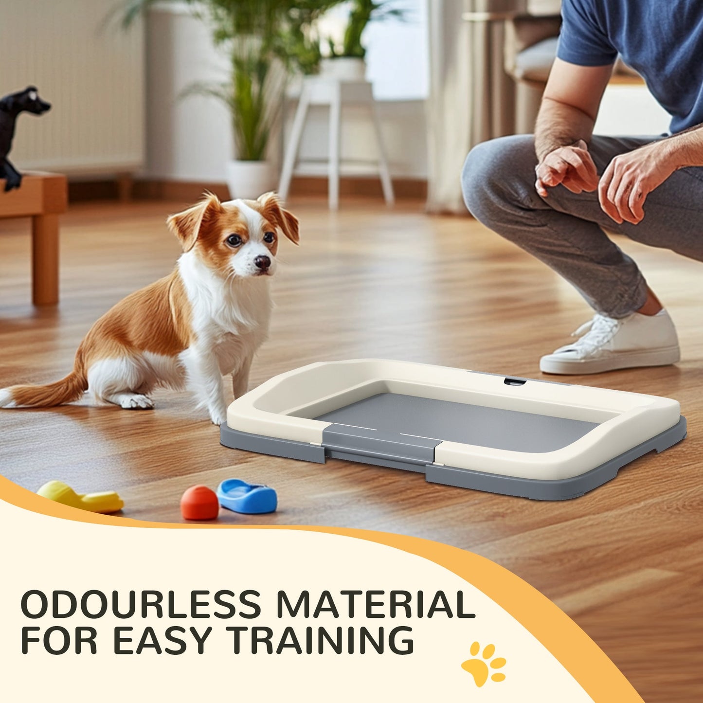 PawHut Dog Toilet Tray for Training Dogs, Dog Litter Tray for Indoor, Outdoor, 47 x 34 x 6cm