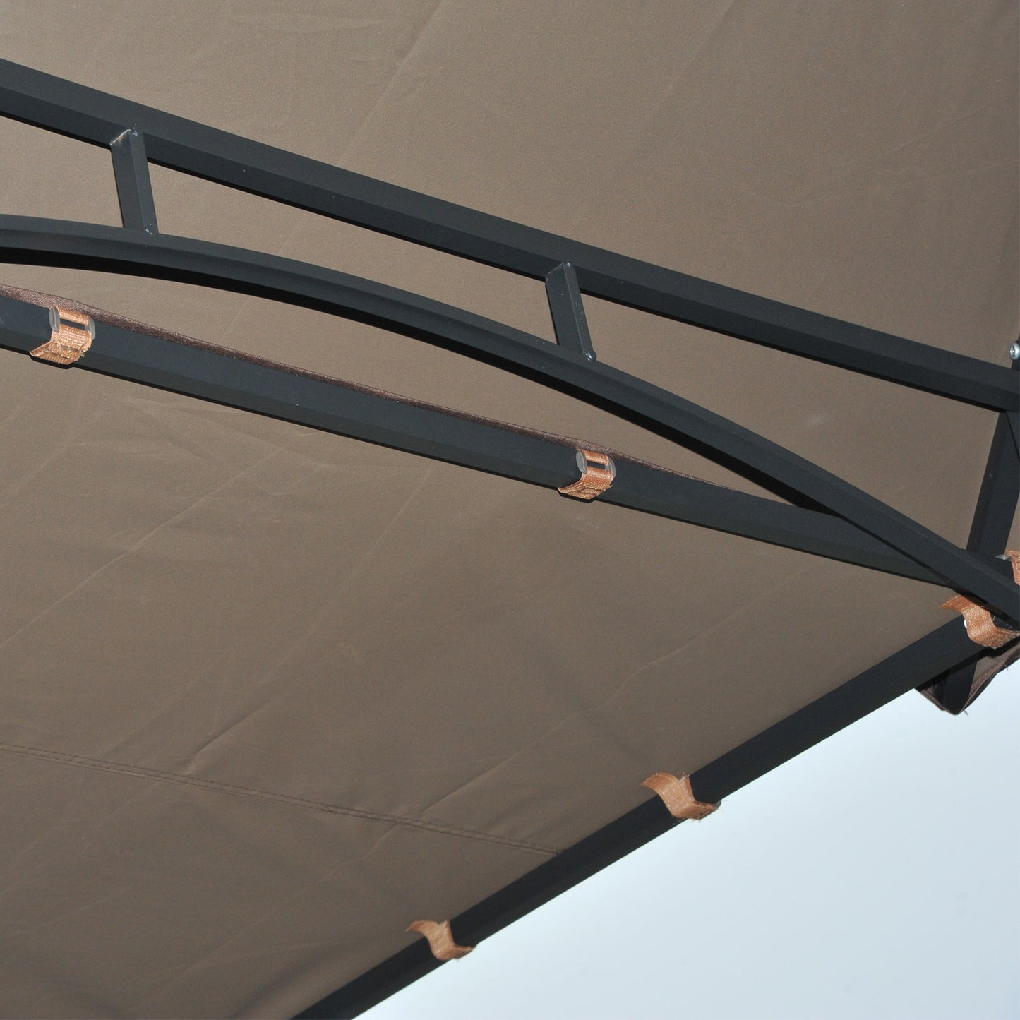 Outsunny 2,4 x 1,5 m (8' x 5') Grill Gazebo Canopy z rozkładanymi bocznymi markizami, zadaszenie na zewnątrz BBQ Gazebo Shelter z 2 bocznymi półkami do ogrodu, na patio, na grilla, na piknik, do kawiarni