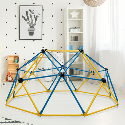 6FT Kids Geometric Dome Climber with Convenient Grip-Yellow & Blue