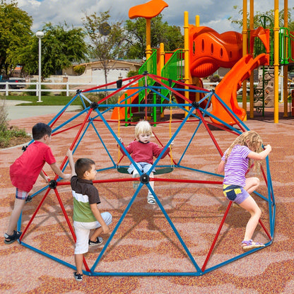 10FT Kids Geometric Dome Climber with Convenient Grip - Blue & Red