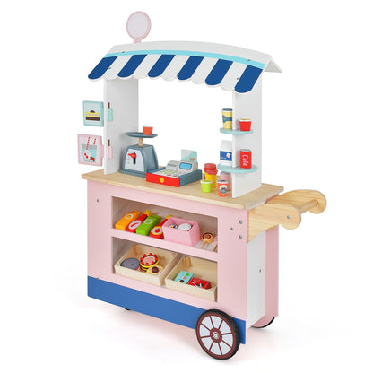 Toy Cart Play Set with POS Machine and Lovely Scale