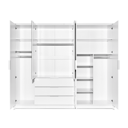 Wardrobe DALTON 255 Graphite + Mirror