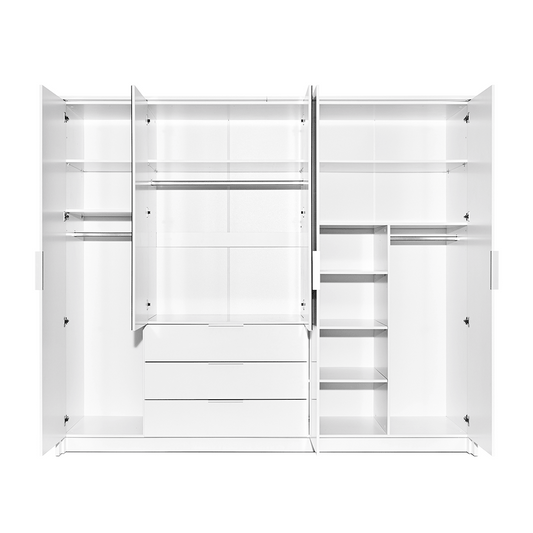 Wardrobe DALTON 255 Graphite + Mirror