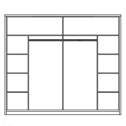 Togo 12 Sliding Door Wardrobe 230cm