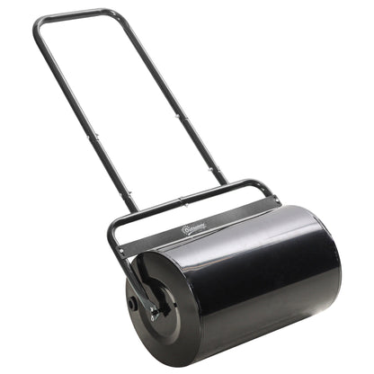 Outsunny 38L Napełnialny cylinder Stalowy wałek trawnikowy - Czarny
