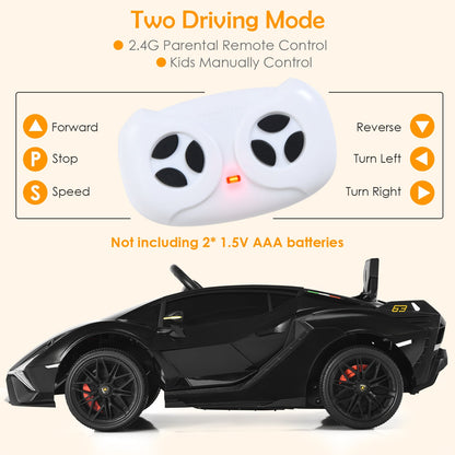 12V Kids Electric Ride on Car with Remote Control-Black