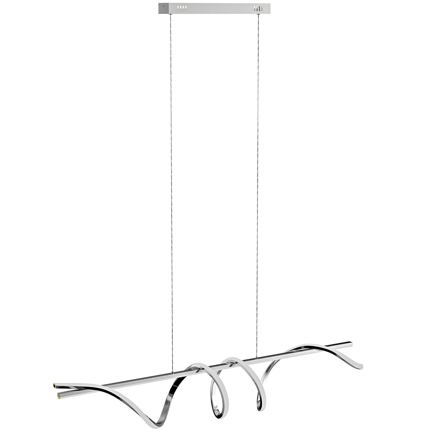HOMCOM Pendant Light with 3 Colour Temperatures - Silver Tone