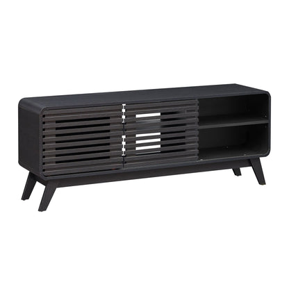 TV Stand for 65" TVs Mid Century Modern Entertainment Center-Black