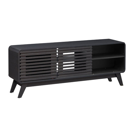 TV Stand for 65" TVs Mid Century Modern Entertainment Center-Black