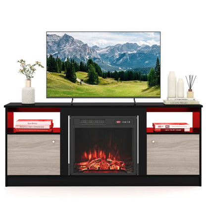 TV Stand with Electric Fireplace Combo for Living Room